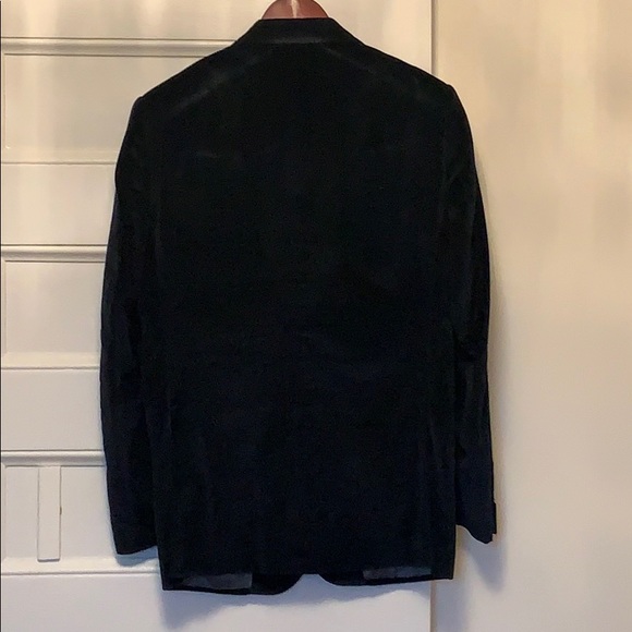 Caruso Navy Blue Velvet Blazer - Picture 6 of 6